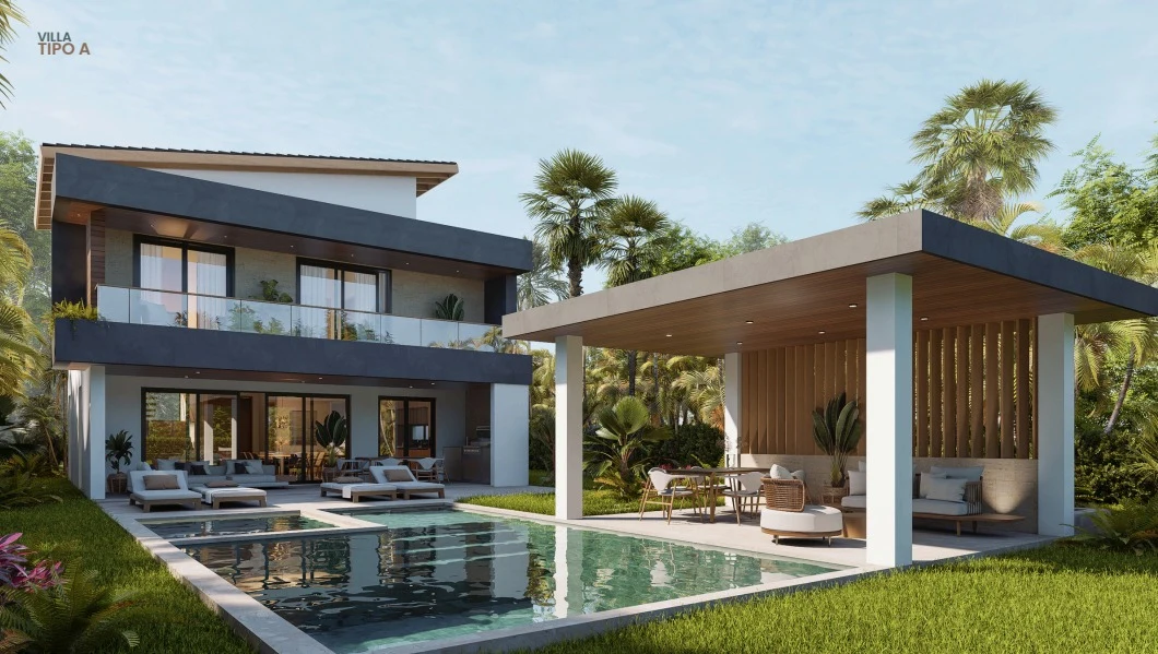 Contemporary Villas del Sol residence and private pool